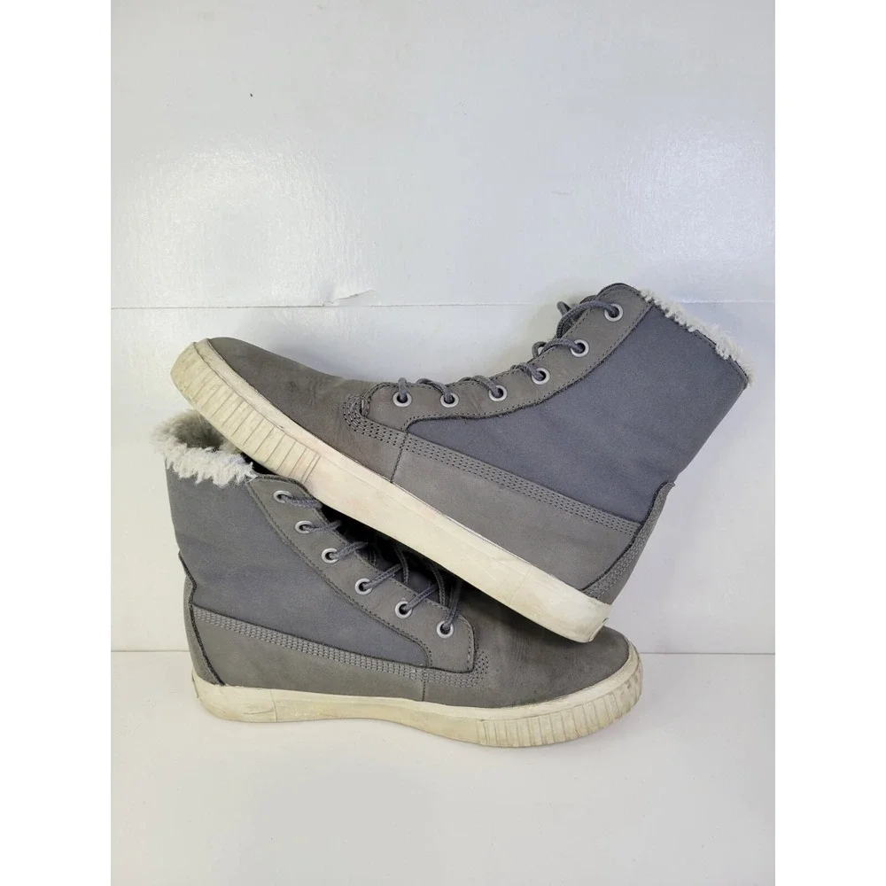 Timberland Womans Skyla Bay Fleece Fold-Down Boot Medium Gray Nubuck 8.5 Grey US